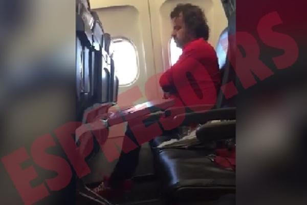 PROCUREO SNIMAK IZ AVIONA POTPUNO KOMIRANOG LUKASA: Kljucao na letu, klatio se, PADALA MU GLAVA! (VIDEO)