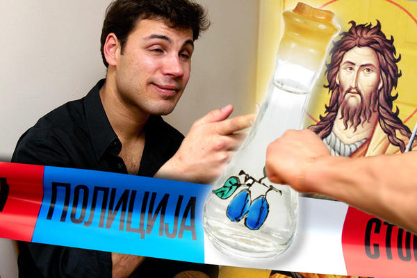 KRVAVI SVETI JOVAN U JAKOVU: Posle 4 LITRA RAKIJE tukao kuma, a onda napao i policiju!