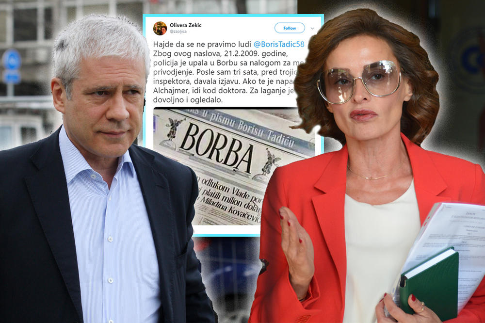 BORISE, NEMOJ DA SE PRAVIŠ LUD, IDI IGRAJ SE SA OGLEDALOM! Zekićeva žestoko isprozivala Tadića zbog GAŠENJA MEDIJA