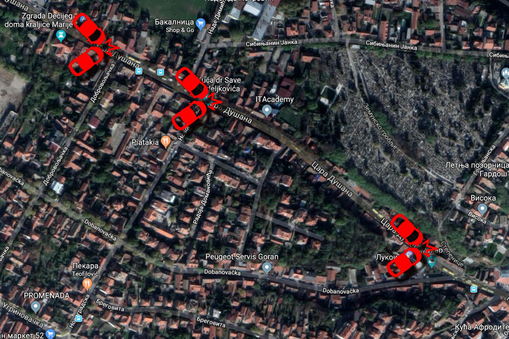 3 UDESA U RAZMAKU OD 600 METARA U ZEMUNU! Ulica Cara Dušana u TOTALNOM KOLAPSU, ništa se ne pomera! (MAPA)