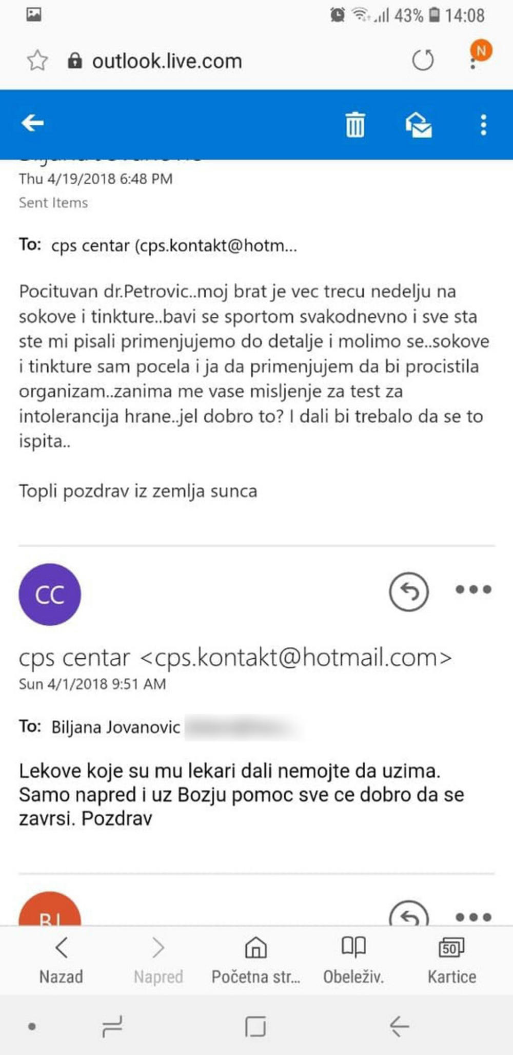 Savet da ne uzima terapiju  