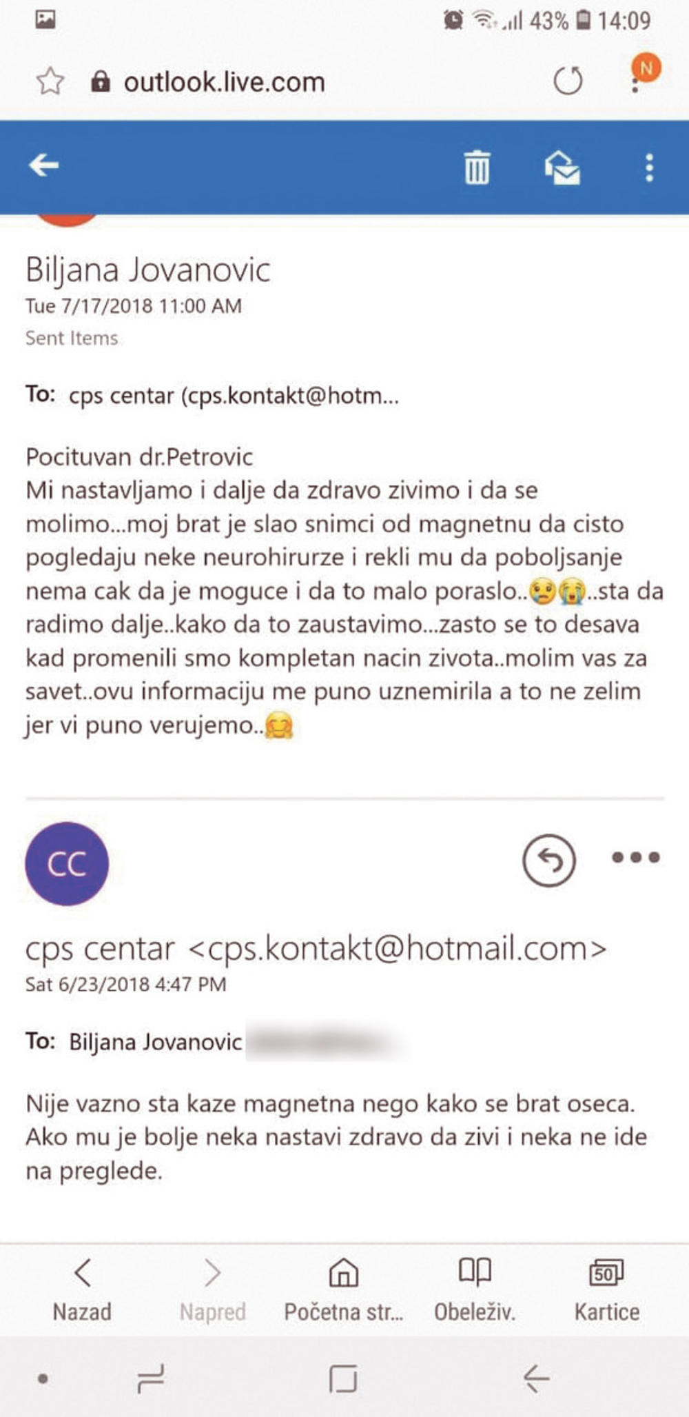 Miroljub uverava Biljanu da nije važno šta kaže magnetna  