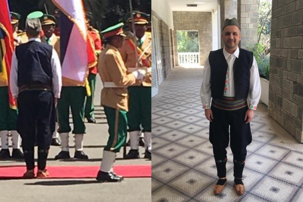 SRPSKI AMBASADOR U NARODNOJ NOŠNJI SVE ODUŠEVIO: Aleksandar Ristić predao akreditivna pisma predsednici Etiopije