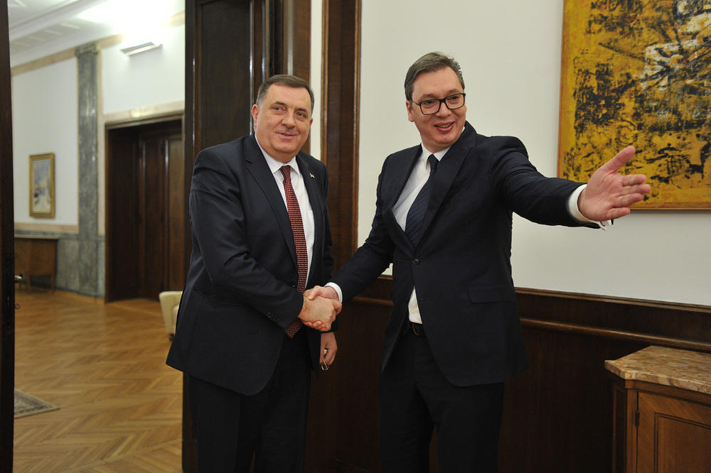 DODIK POSLE BRISELA DOŠAO KOD VUČIĆA! Važan sastanak u Predsedništvu Srbije (FOTO)