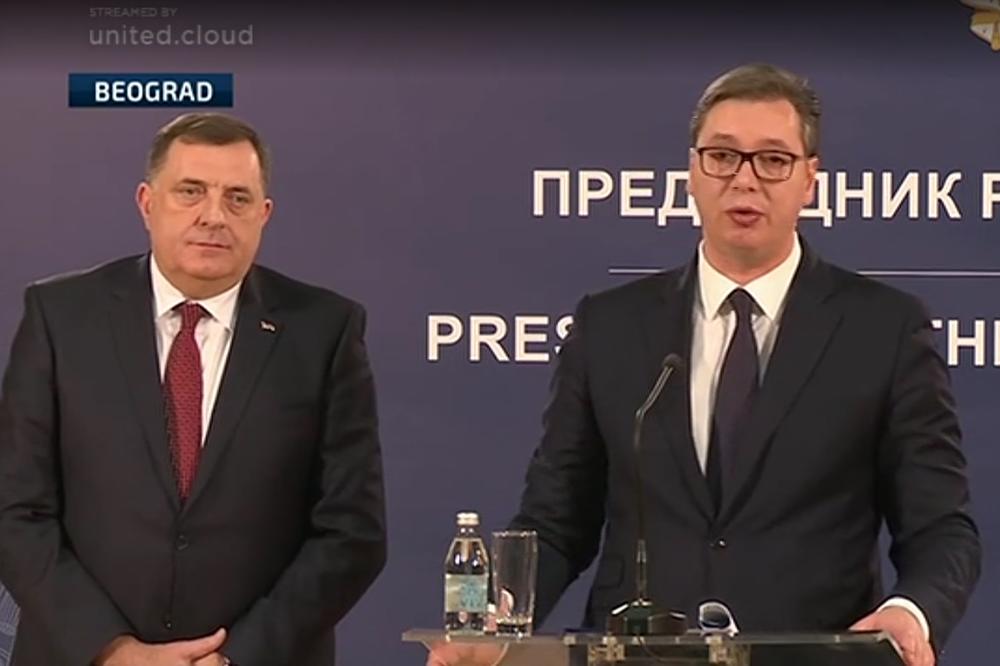 SRBIJA I SRPSKA BIĆE JEDNO AKO TO BUDU ALBANIJA I KOSOVO! Vučić i Dodik otkrili šta su DOGOVORILI u ČETIRI OKA