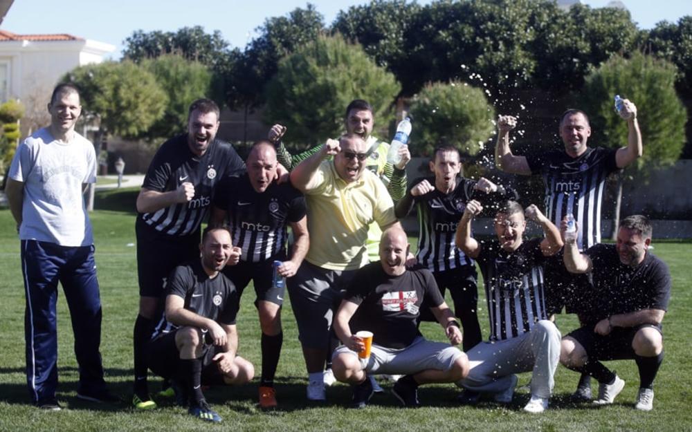 Novinari koji prate FK Partizan posle meča  