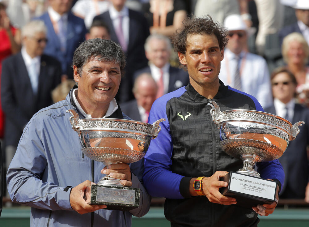 Toni i Rafael Nadal posle Rolan Garosa  