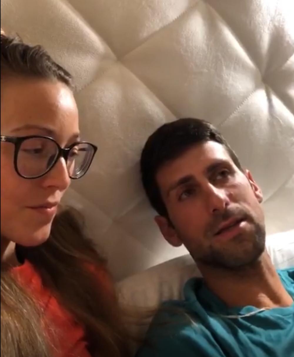 Novak i Jelena u krevetu  