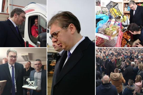 PREDSEDNIK NASTAVIO KAMPANJU BUDUĆNOST SRBIJE: Vučić posetio Opovo, Vršac, Banatsko Novo selo itd!