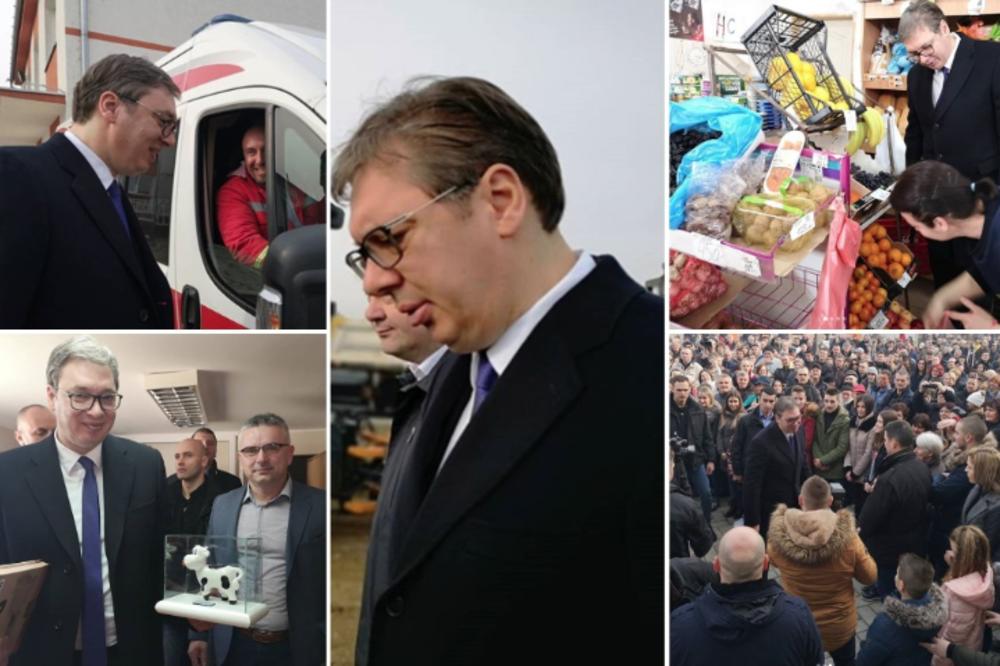 PREDSEDNIK NASTAVIO KAMPANJU BUDUĆNOST SRBIJE: Vučić posetio Opovo, Vršac, Banatsko Novo selo itd!