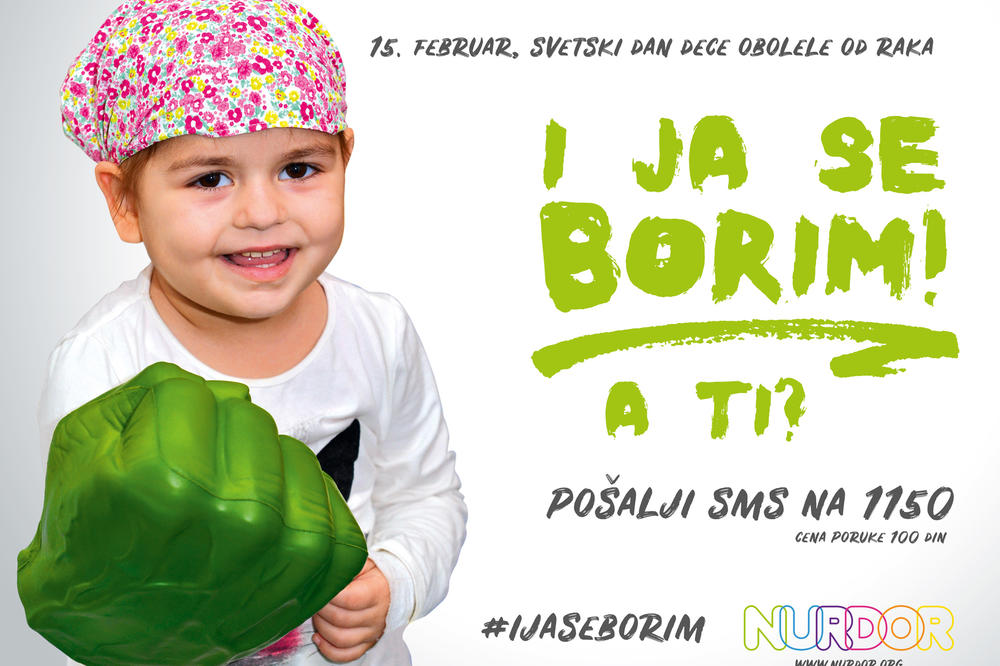 I JA SE BORIM: NURDOR organizuje manifestaciju za podršku dece OBOLELE OD RAKA!