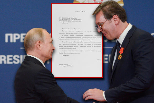 PUTIN PISAO VUČIĆU! Pažljivo pročitajte šta mu je poručio o Kosovu (FOTO)