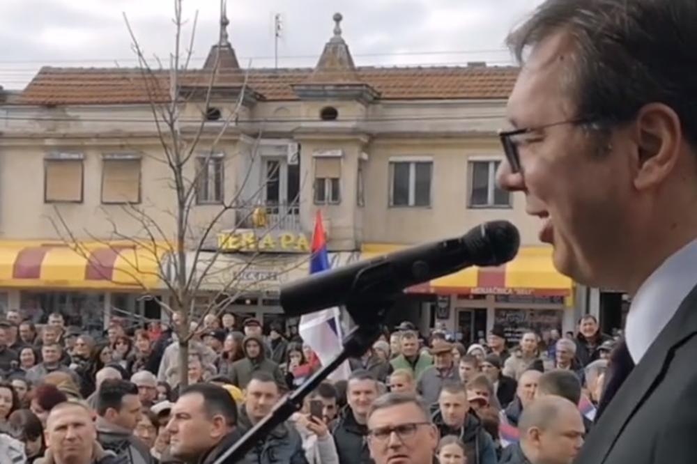 (UŽIVO) VUĆIĆ U KAMPANJI BUDUĆNOST SRBIJE: Doček za predsednika i u Bogatiću, obilazi i Loznicu, Ljuboviju (VIDEO)