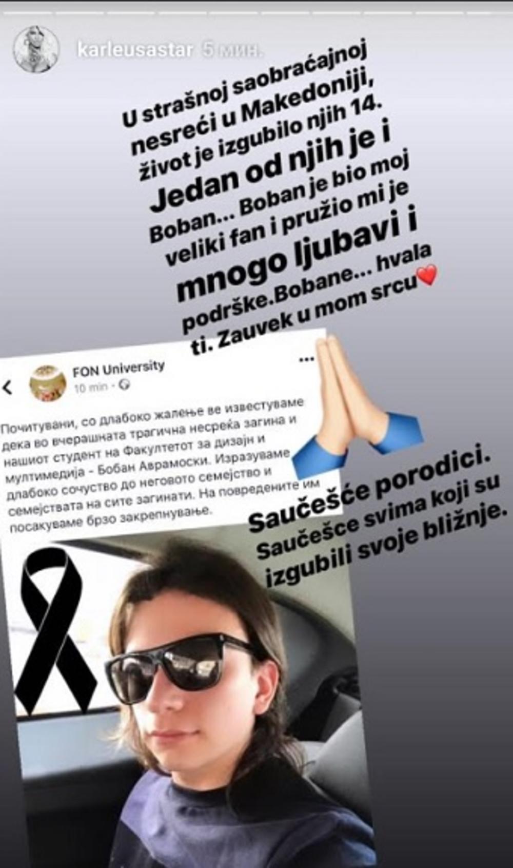 Karleuša se pozdravila od svog fana  