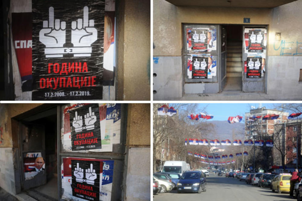11 GODINA OKUPACIJE: U Kosovskoj Mitrovici osvanuli PLAKATI kao odgovor na proslavu NEZAVISNOSTI LAŽNE DRŽAVE