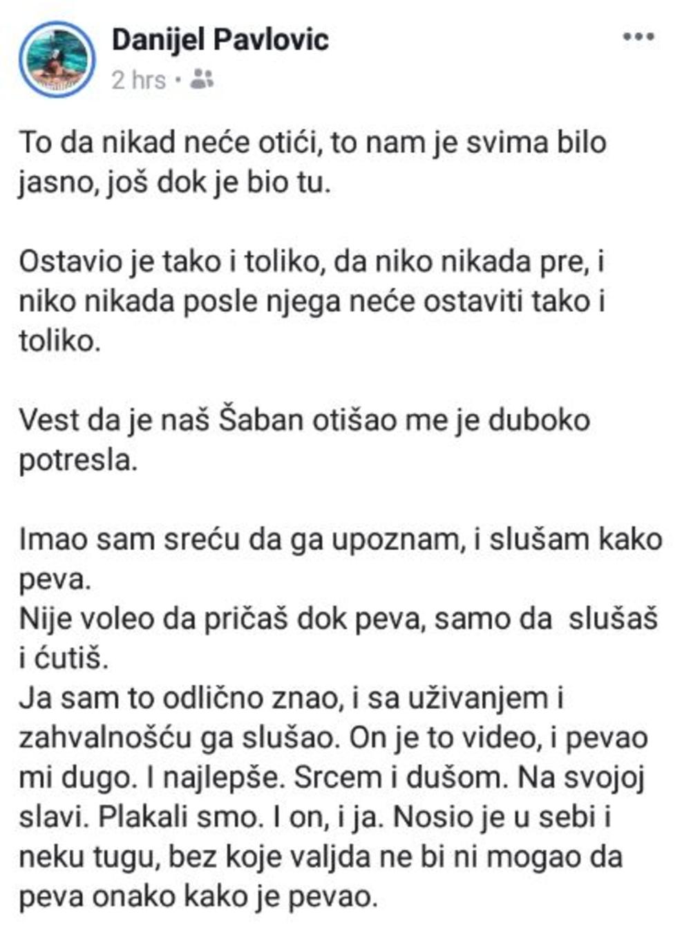 Danijel Pavlović gađa u dušu