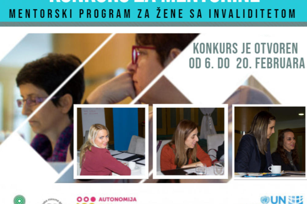 POSLEDNJI DAN PRIJAVE NA KONKURS ZA MENTORINE:  Mentorski program za žene sa invaliditetom u Srbiji