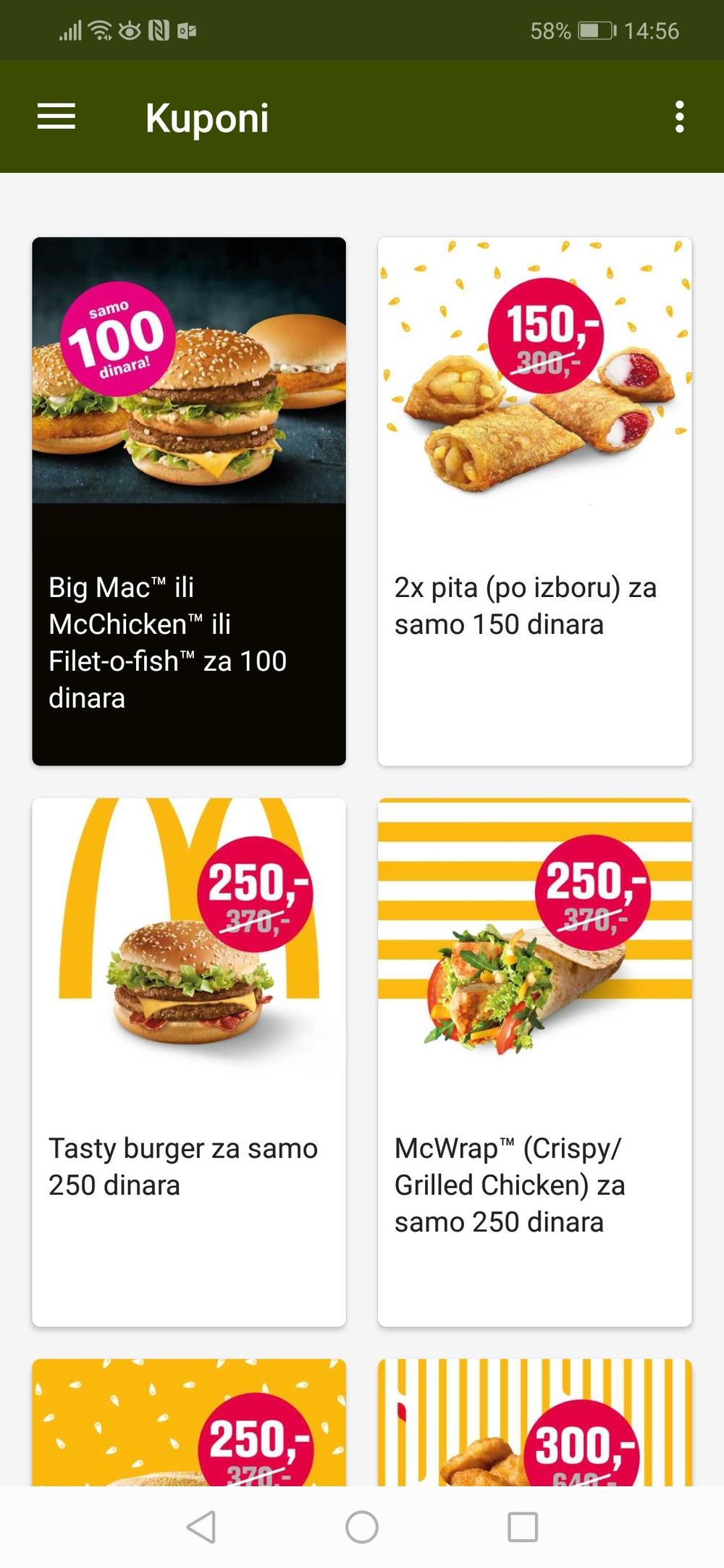 McDonald’s aplikacija  