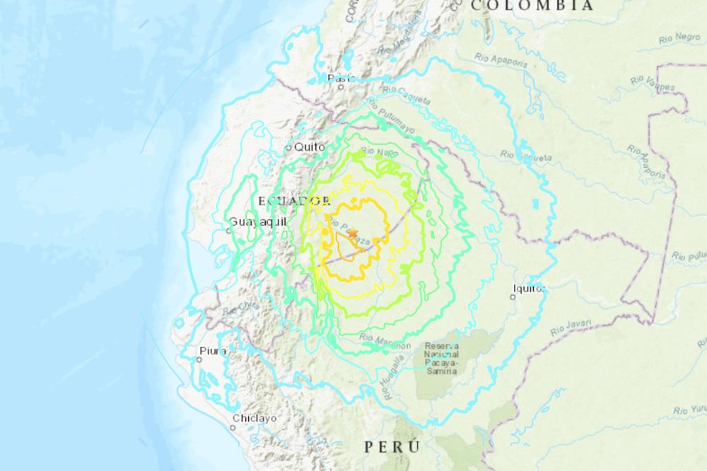 TRESLO SE ČITAVIH POLA MINUTA! Zemljotres jačine 7,5 stepeni Rihtera pogodio granicu Ekvadora i Perua