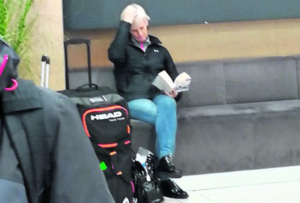 Džudi Mari na beogradskom aerodromu  