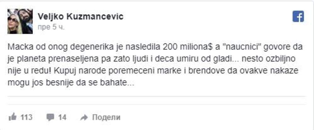 Veljko opleo pokojnog dizajnera na Fejsbuku