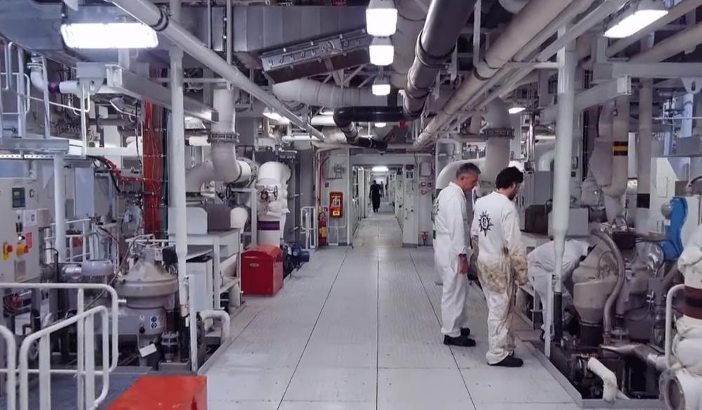 Prostorija sa motorima broda