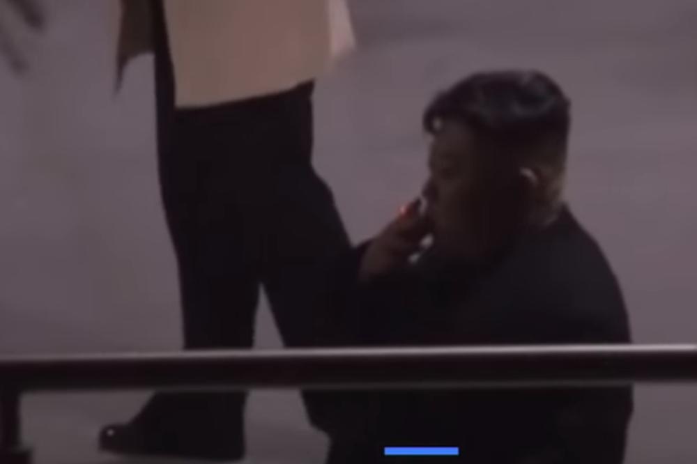 NERVOZNO PALI CIGARETU ZA CIGARETOM: Lider Severne Koreje pred sastanak sa Trampom vidno NAPET (VIDEO)