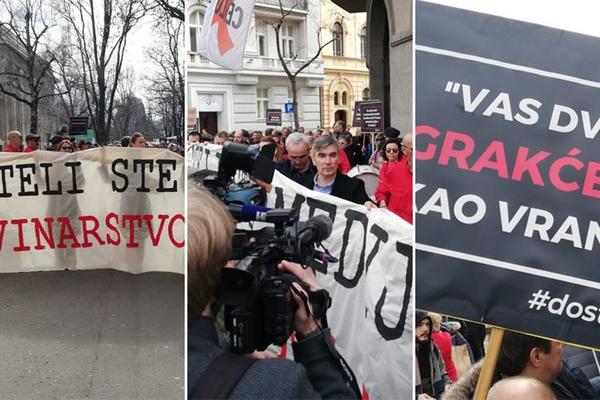 ZAGREBOM PROŠLA VELIKA POVORKA NOVINARA, BUNILI SE PROTIV CENZURE: Protuve nas TUŽE jer OBJAVLJUJEMO ISTINU (VIDEO)