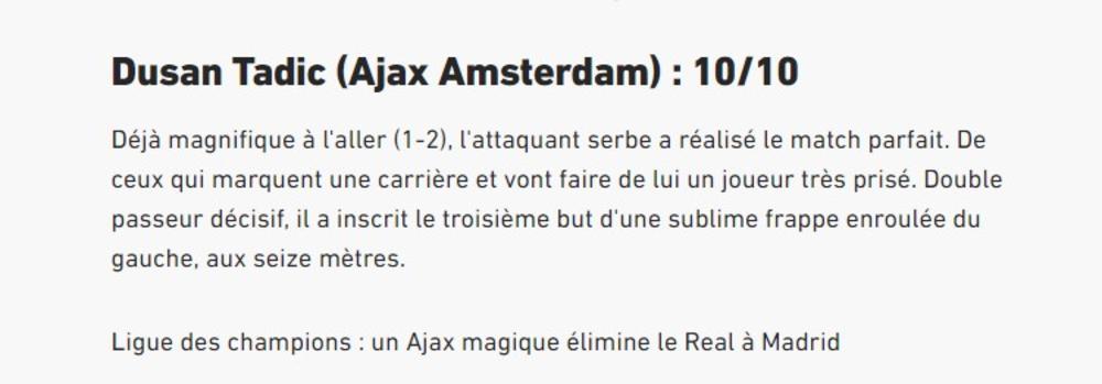 L'Ekipova ocena Dućine igre  