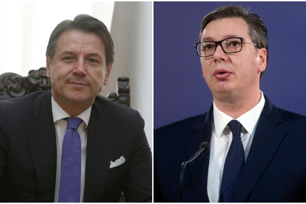 PREDSEDNIK SRBIJE SA KONTEOM Vučić: Premijer Đuzepe je obećao da će Italija biti iskreni ambasador Srbije