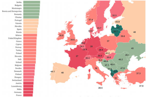 OVO JE ZA SRBIJU NAJLEPŠA MAPA EVROPE: Svi treba da smo ponosni na ono što se vidi na njoj!
