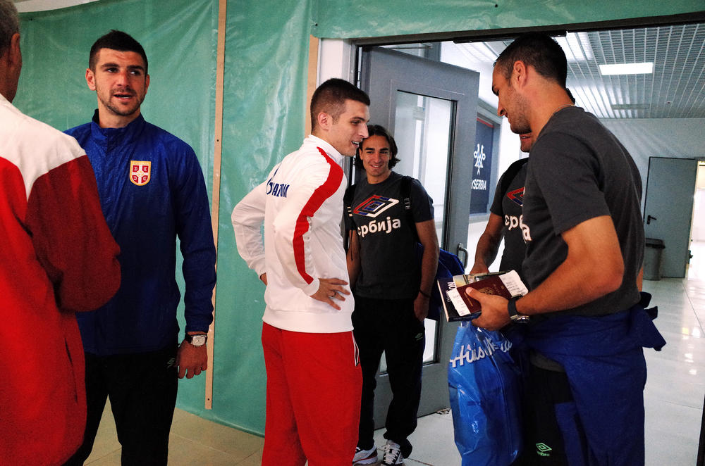 Darko Lazović na beogradskom aerodromu  