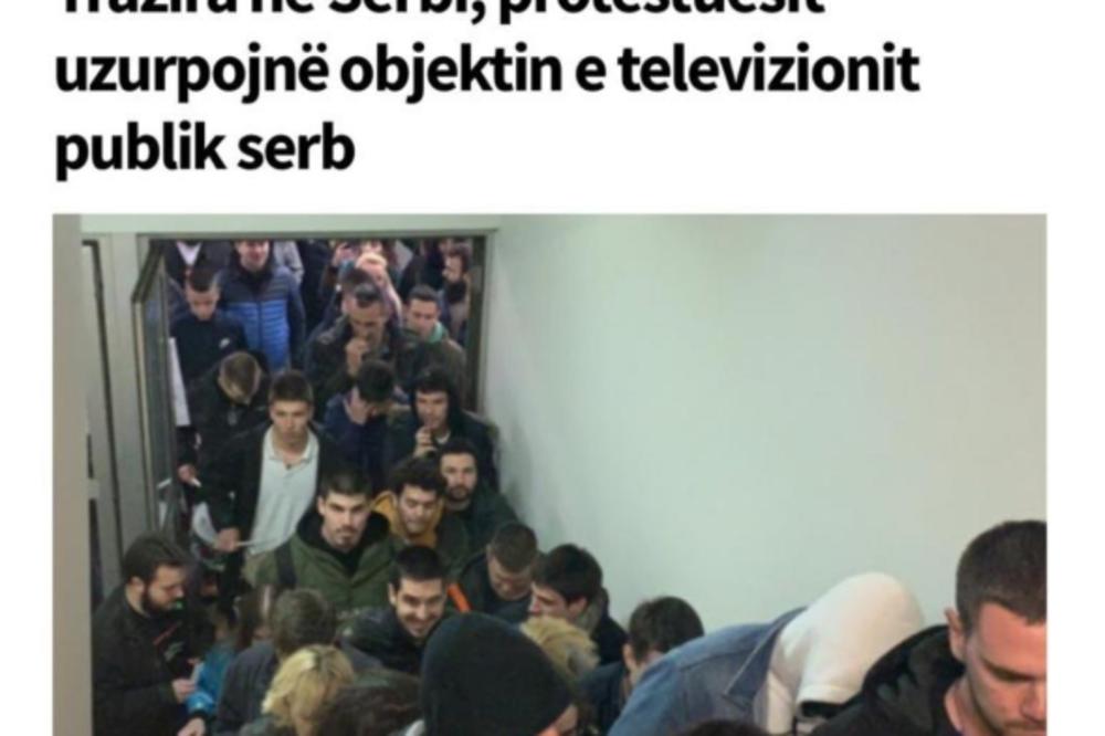 EVO KAKO SU ALBANSKI MEDIJI IZVEŠTAVALI O PROTESTU ISPRED RTS: Napad unapred planiran (FOTO)