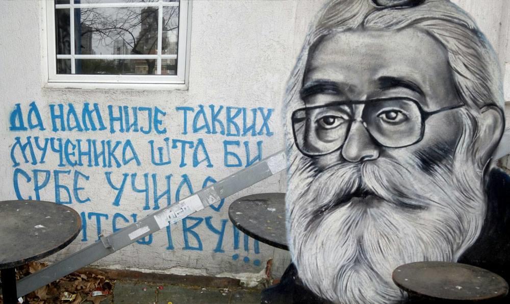 Mural sa Karadžićevim likom 