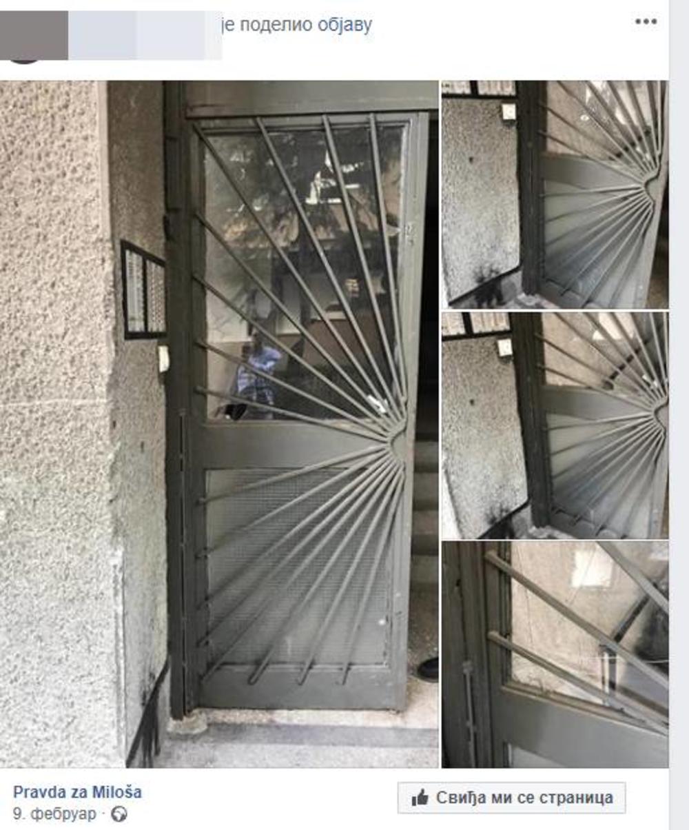 Ulaz ispred kog je ubijen Miloš MIleusnić  