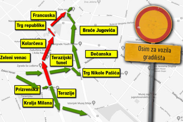 OVO JE DETALJNA MAPA ULICA U CENTRU KOJE SE ZATVARAJU! Izmene na 12 linija, ovo su ALTERNATIVE (FOTO)