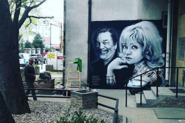 NEKA LJUBAV ŽIVI VEČNO: Milena Dravić dobila MURAL u Beogradu pored svog VOLJENOG Gage! (FOTO)