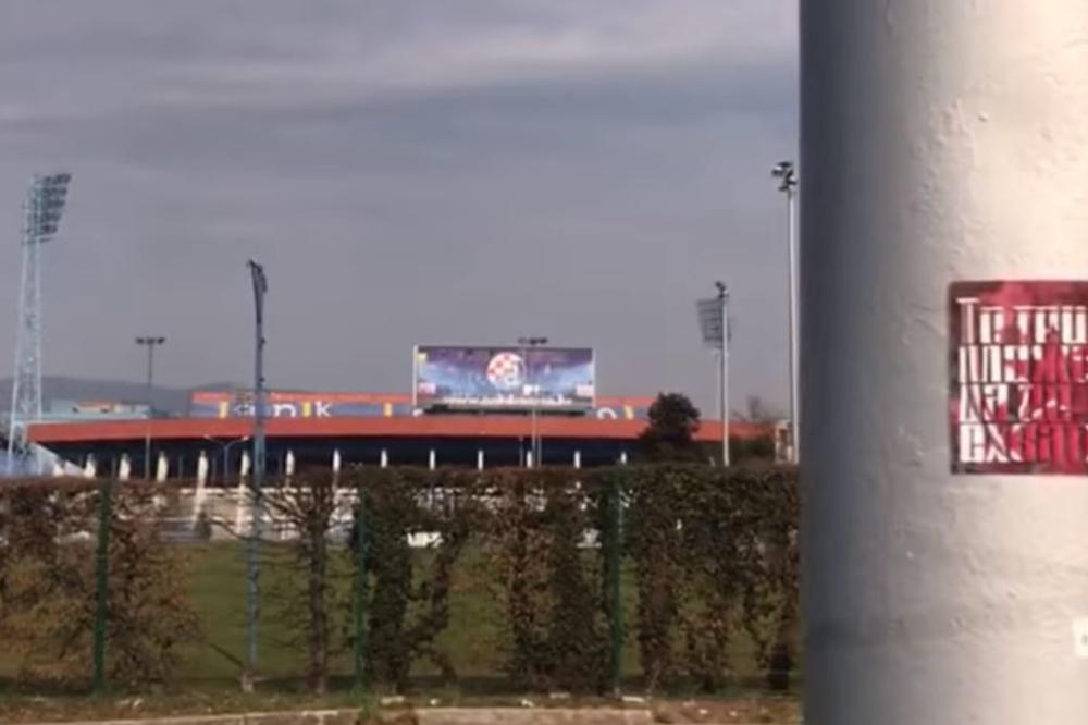 OBELEŽJA DELIJA PO CELOJ HRVATSKOJ: Oko Maksimira izlepljene parole navijača Crvene zvezde!