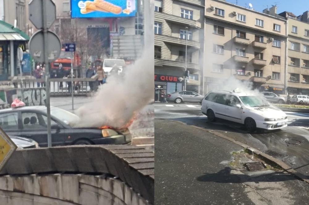 UKLETO MESTO ILI SLUČAJNOST? Jutros je na Zelenjaku goreo TAKSI, pre mesec dana TU SE ODIGRALA ISTA SITUACIJA
