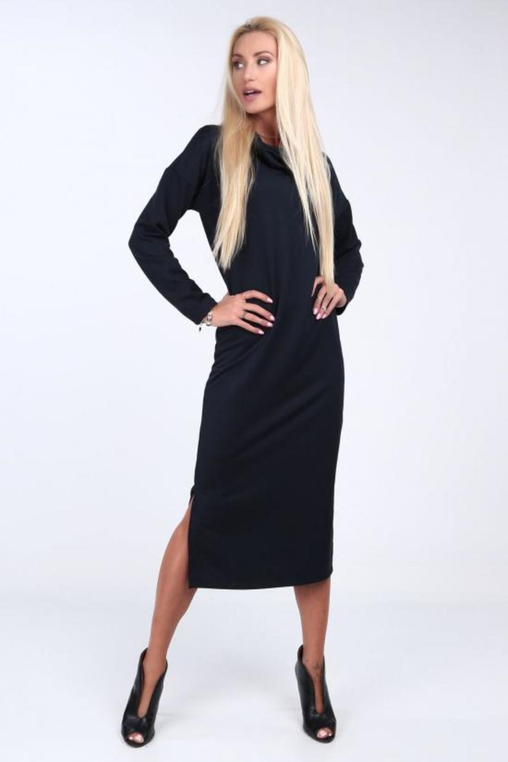 Udobna midi haljina ravnog kroja  