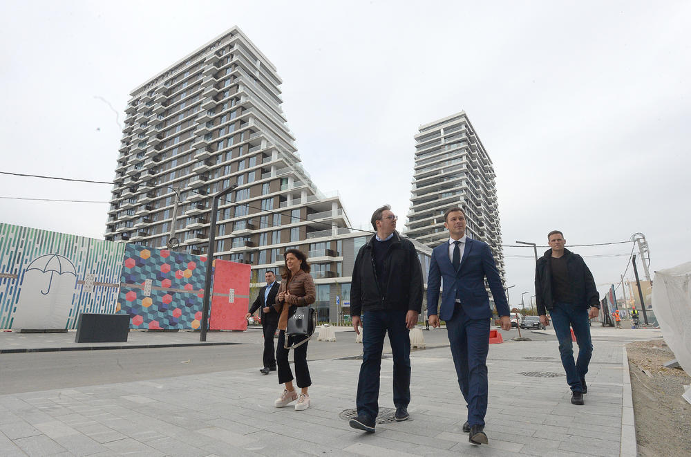 Aleksandar Vučić i Siniša Mali na Beogradu na vodi  