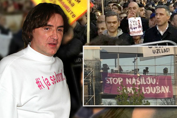 MITROVIĆ PRAVIO ŽURKU ISPRED PINKA, Boško I NJEGOVI NASILNICI RUŠILI OGRADE NA TRGU REPUBLIKE! (FOTO)