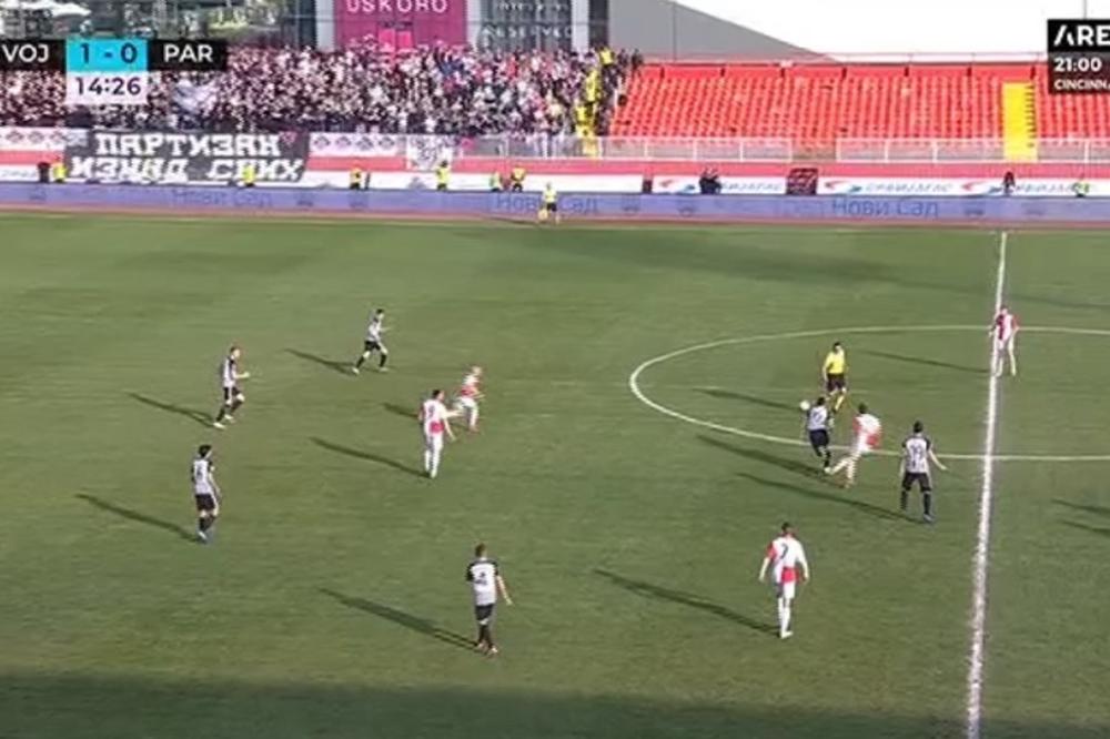 SABLASNA SCENA NA MEČU VOJVODINE I PARTIZANA: Prazna tribina i transparent sa jasnom porukom za Upravu kluba!