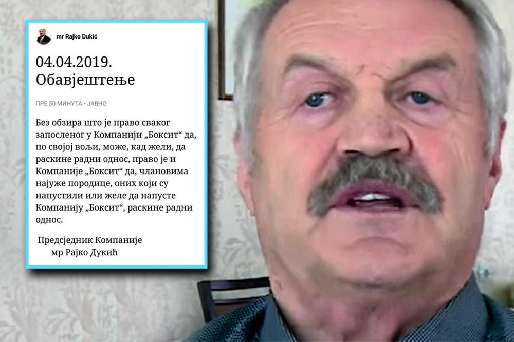KO NAPUSTI OVU KOMPANIJU, PORODICA MU DOBIJA OTKAZ: Ova poruka je zapanjila region! DIREKTOR OBJASNIO ZAŠTO TO RADI