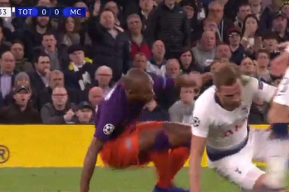 DŽUKAČKI POTEZ FERNANDINJA: Lakat, pa ćuška, Hari Kejn u čudu, a sudija ni žuti karton da izvadi!