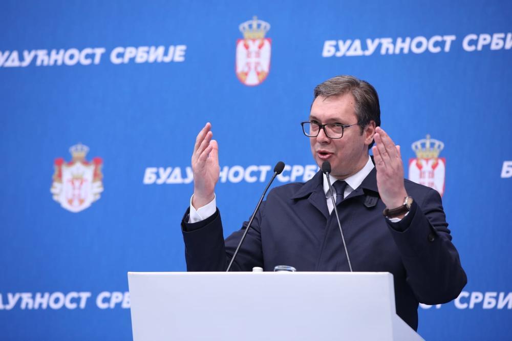 Aleksandar Vučić na mitingu u Novom Sadu  