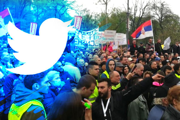 KAKO SE PROTEST OPOZICIJE PRATIO NA TVITERU? Krle dominirao, letelo perje