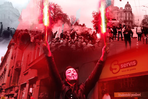 PROTESTNA KOLONA PROŠETALA KROZ BEOGRAD: Ovom rutom su išli pa se vratili do Skupštine, ŠTA ĆE BITI SAD? (FOTO)