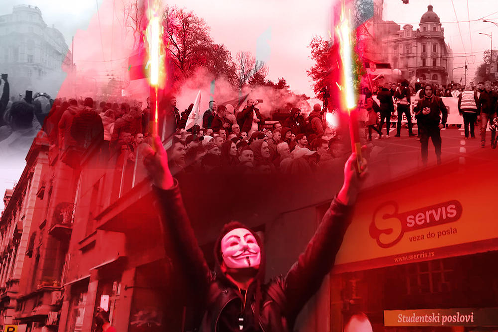 PROTESTNA KOLONA PROŠETALA KROZ BEOGRAD: Ovom rutom su išli pa se vratili do Skupštine, ŠTA ĆE BITI SAD? (FOTO)