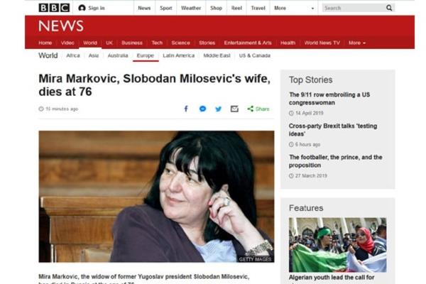 STRANI MEDIJI BRUJE O SMRTI MIRE MARKOVIĆ: Evo šta su sve napisali za nju i RATNE ZLOČINE Slobodana Miloševića